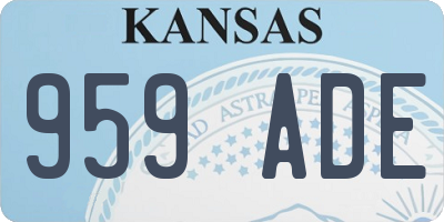 KS license plate 959ADE
