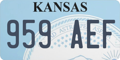 KS license plate 959AEF