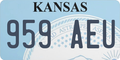 KS license plate 959AEU