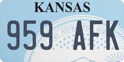 KS license plate 959AFK