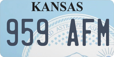 KS license plate 959AFM