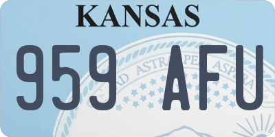 KS license plate 959AFU