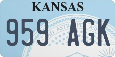 KS license plate 959AGK