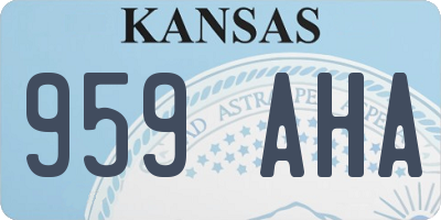 KS license plate 959AHA