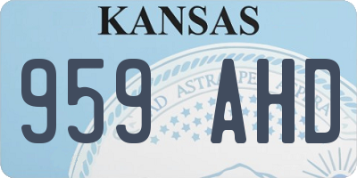 KS license plate 959AHD