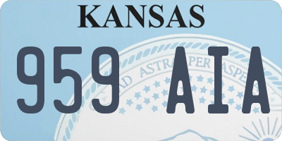 KS license plate 959AIA
