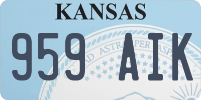 KS license plate 959AIK