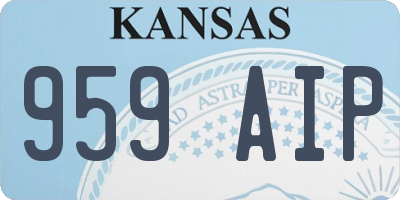 KS license plate 959AIP