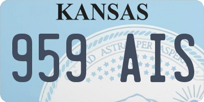 KS license plate 959AIS