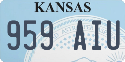 KS license plate 959AIU