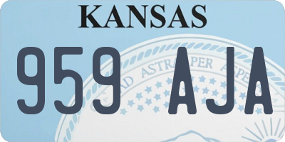 KS license plate 959AJA