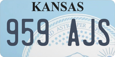 KS license plate 959AJS