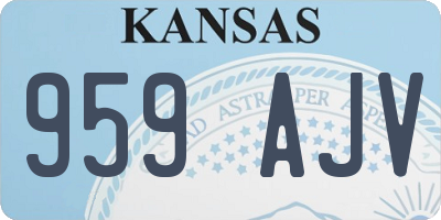 KS license plate 959AJV