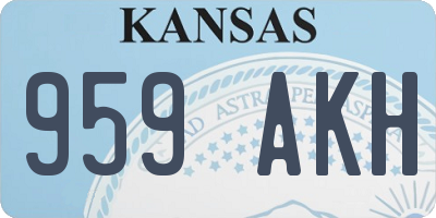 KS license plate 959AKH