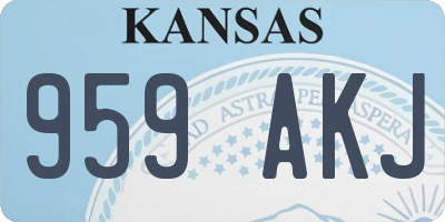 KS license plate 959AKJ