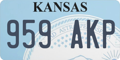 KS license plate 959AKP