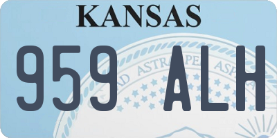 KS license plate 959ALH