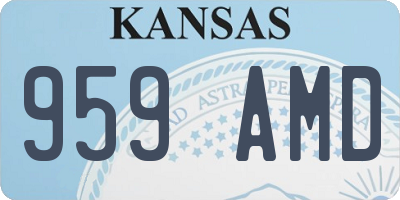 KS license plate 959AMD