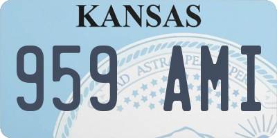 KS license plate 959AMI