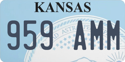 KS license plate 959AMM