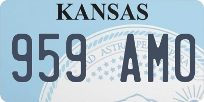 KS license plate 959AMO