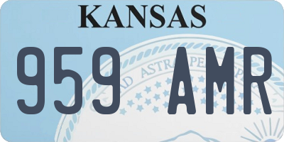 KS license plate 959AMR