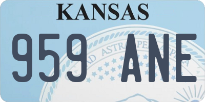 KS license plate 959ANE