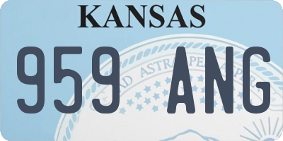 KS license plate 959ANG