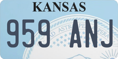 KS license plate 959ANJ