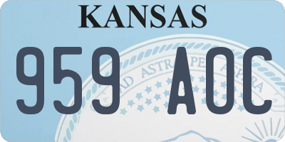 KS license plate 959AOC