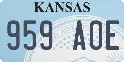 KS license plate 959AOE