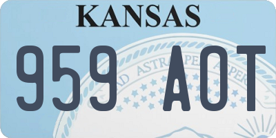 KS license plate 959AOT