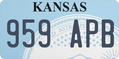 KS license plate 959APB