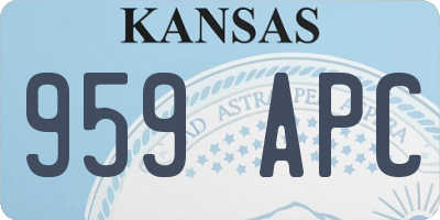 KS license plate 959APC