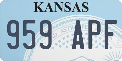 KS license plate 959APF