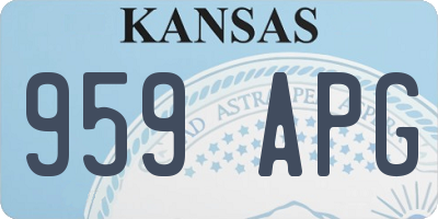 KS license plate 959APG