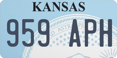 KS license plate 959APH