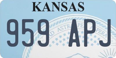 KS license plate 959APJ