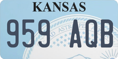 KS license plate 959AQB