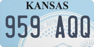 KS license plate 959AQQ