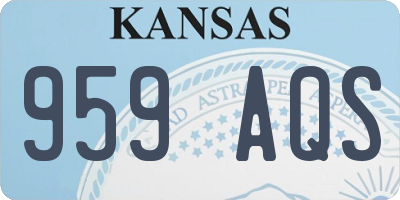 KS license plate 959AQS