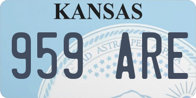 KS license plate 959ARE