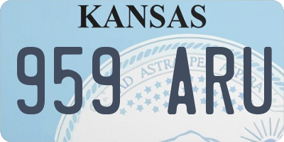 KS license plate 959ARU