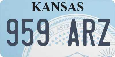 KS license plate 959ARZ