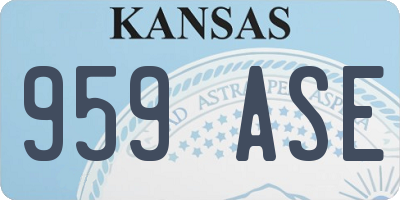 KS license plate 959ASE