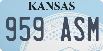 KS license plate 959ASM
