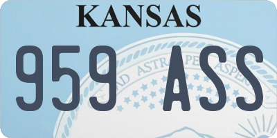 KS license plate 959ASS