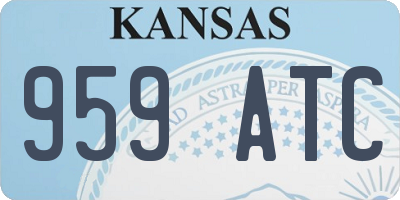 KS license plate 959ATC