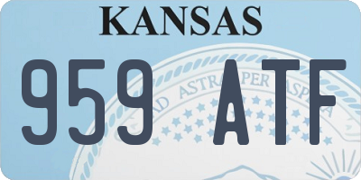 KS license plate 959ATF