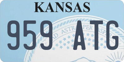 KS license plate 959ATG